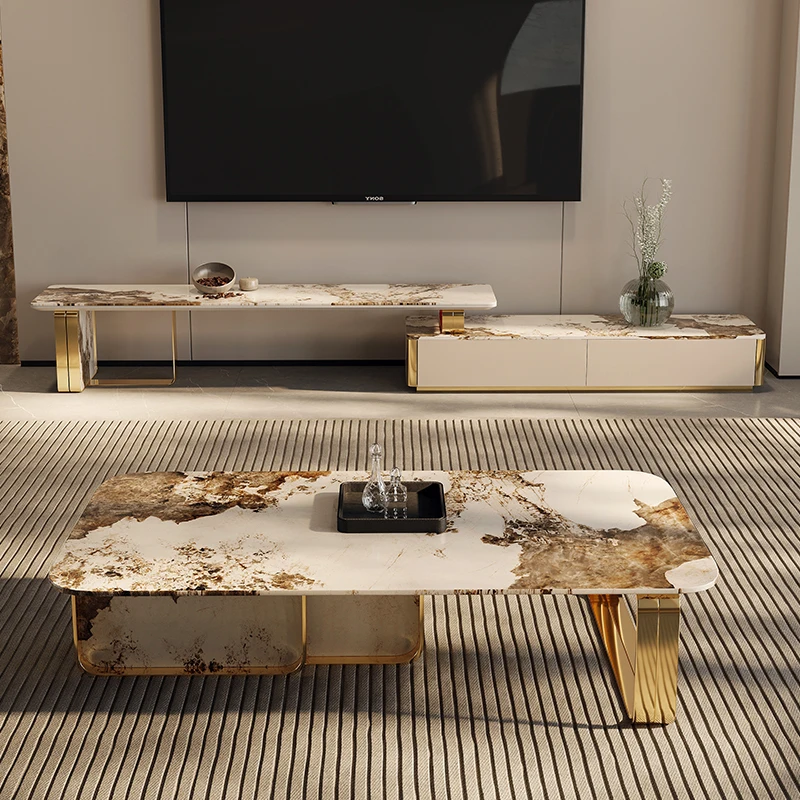 Italian Luxury Coffee Table Minimalist Unique Space Saving Designer Coffee Table Simple Aesthetic Mesa Auxiliar Home Furniture