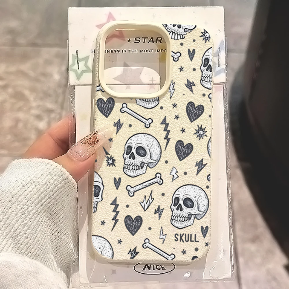 Skelettknochen-Handyhülle für iPhone 17 16 15 14 13 12 11 Pro Max 16 15 14 Plus 17 16 15 14 13 12 Pro 17Air Silikon-Matt-Cover – Detail 1