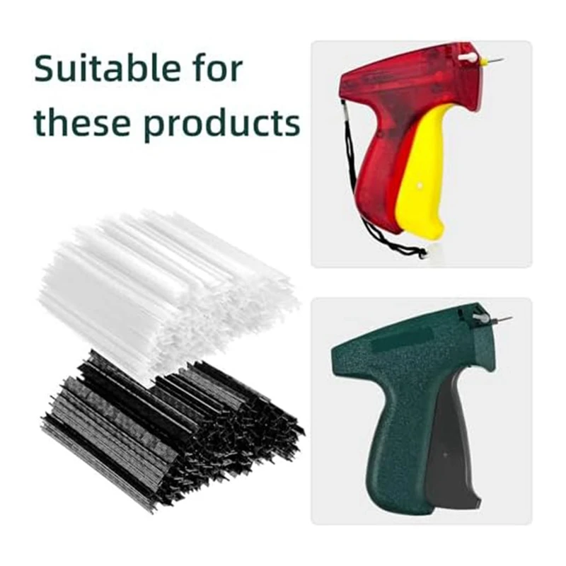 ชุดป้ายขนาดเล็ก2000ชิ้นป้ายราคาติดเสื้อผ้าขนาด0.5ซม. มีสายรัดสีดำ1000ชิ้นและสายรัดสีขาว1000ชิ้นทนทาน