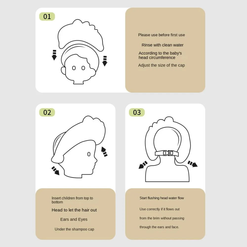 New Shampoo Artifact Baby Shower Cap Hair Shield Ear Protection Hair Wash Hat Kids Protect Adjustable Bath Head Cover Kids