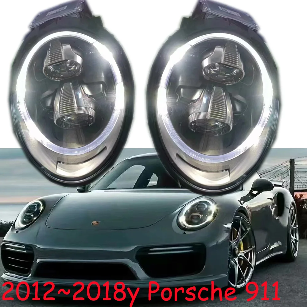 1pcs car accessories bupmer head light for Porsche 911 headlight daytime light 2012~2018y for Porsche 911 fog lamp