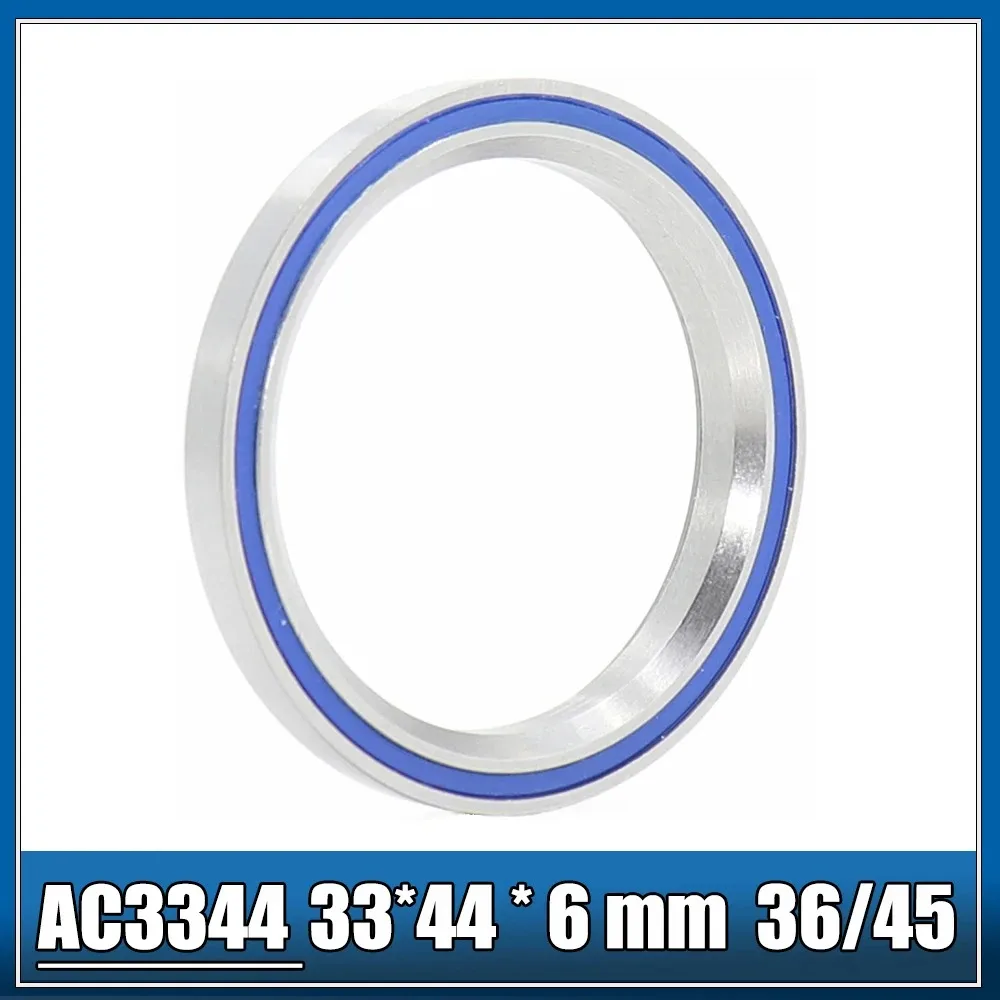 AC3544 AC3344 rodamientos para auriculares de bicicleta 2 uds 35*44*5,5 33*44*6 MM 36/45 grados acero cromado cónico superior inferior ACB is44 juego de rodamientos