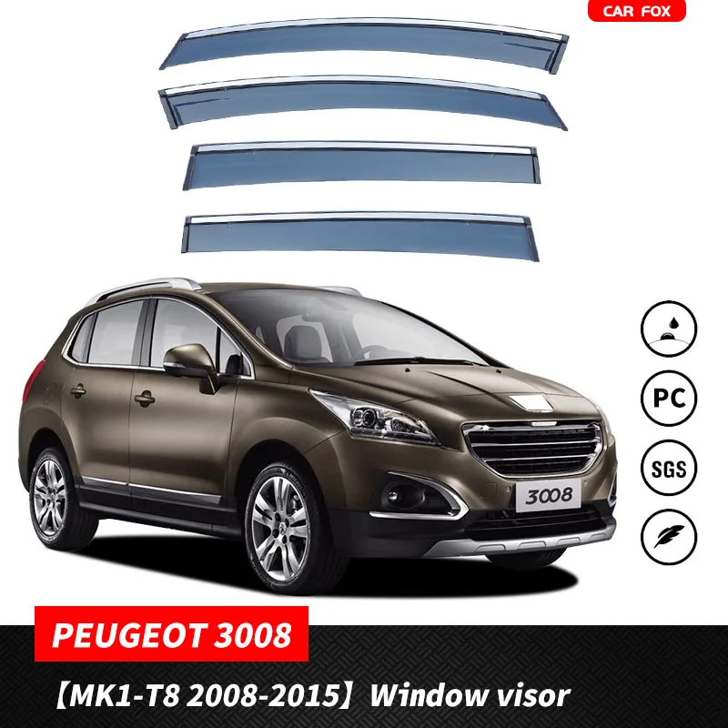 

For PEUGEOT 3008 Window visor Weather Shield Side Window Deflector Car windshield weather shield Car accessories