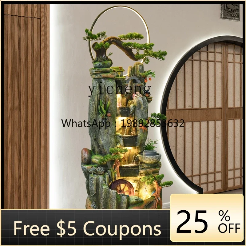 L14-  rockery, flowing water fountain, fish pond feng shui whl ornament, landing lucky water feature ornament