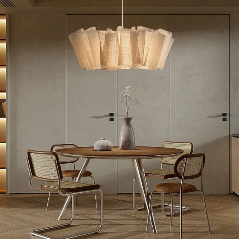 Imagem -04 - Tecido Japonês Retro Chandelier Lâmpada Pingente Criativa Simples para Sala de Estar do Restaurante Roupas de Estudo Shop Bar Decoração Interior