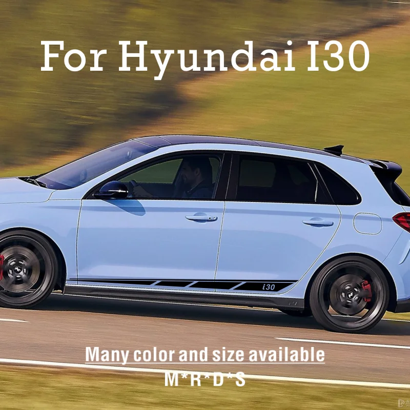 

Для Hyundai i30 N Line 30n Седан GT: Наклейка на автомобиль, графика на боковые двери, спортивные полосы, декоративные наклейки, аксессуары для тюнинга