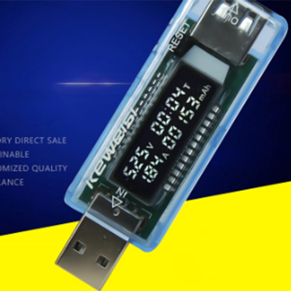 Usb Lader Tester Arts Spanning Stroom Meter Voltmeter Ampèremeter Batterij Capaciteit Tester Mobiele Vermogens Detector