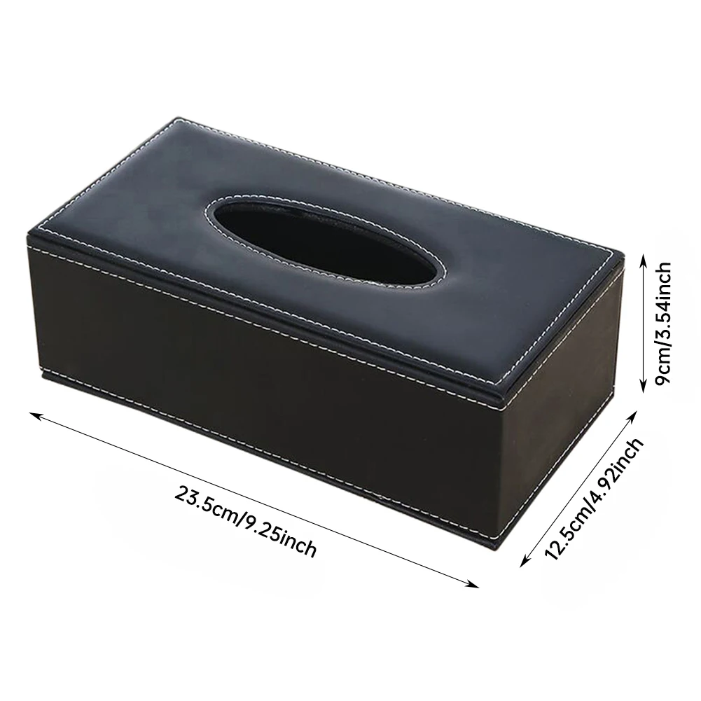 Household Waterproof Paper Box Holder Napkin Antimoisture Rectangular PU Leather Large Tissue Case Practical Storage Supplies