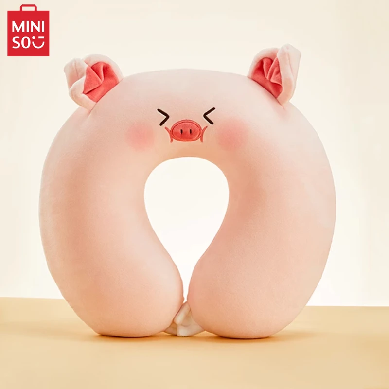 

MINISO Piggy B-BO Series U-образная подушка, милая подушка для сна, подушка для шеи, дорожная подушка для шеи в самолете, детские игрушки, Рождественский подарок