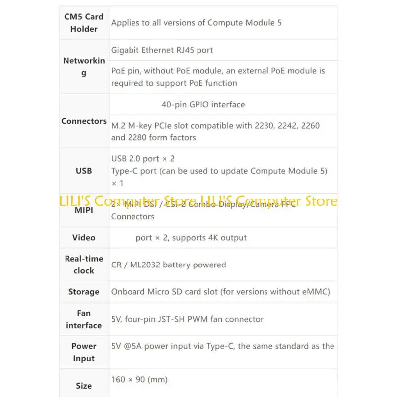 A52B Efficiënt ontwikkelingsplatform Compute Module 5 IO-kaart voor RPi CM5 met vereenvoudigd behuizingsontwerp