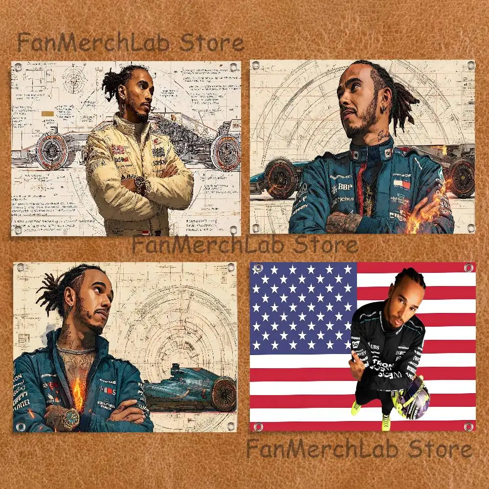 

Hot L-Lewis H-Hamilton-44 Flag Tapestry Banner For Bedroom Outdoor Living Room Restaurant Bar Wall Decor Party