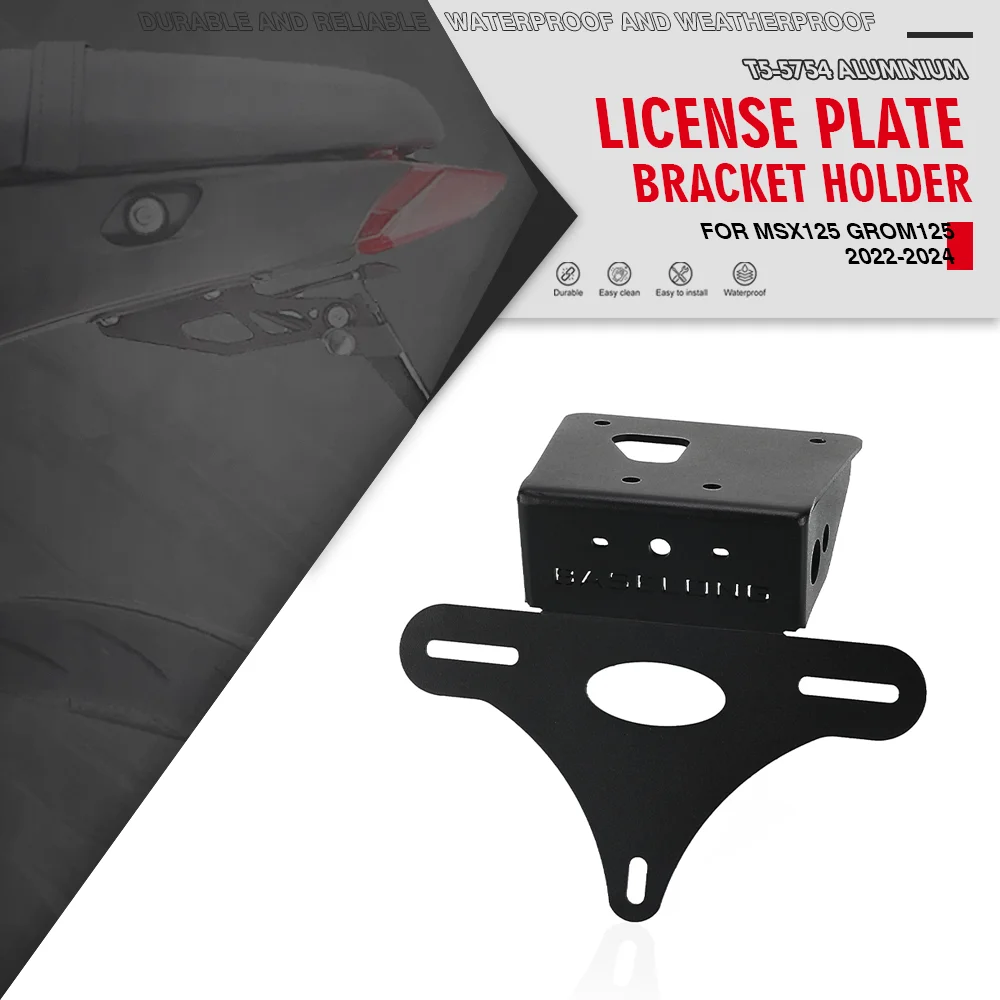 

FOR Honda MSX 125 2022-2024 Rear Tail Tidy Fender Eliminator Motorcycle License Plate Holder Bracket Motorcycle MSX125 GROM125