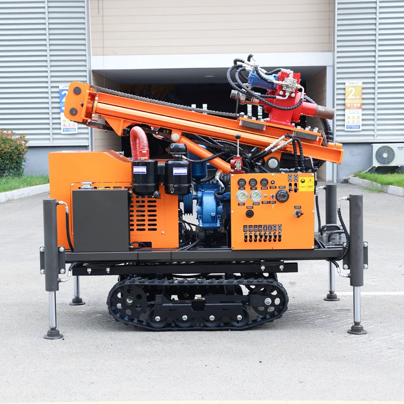 Customized Wheel Portable Hydraulic Drill 200M Rotary Diesel Engine High Torque Positioning Water Well Drilling Rig