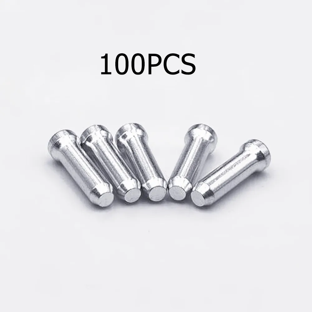 100 Pieces Of Mountain Bike Brake Gear Lever Aluminum Inner Thread End Crimping Bicycle Cable Pipe End Cap Inner Cable Sleeve