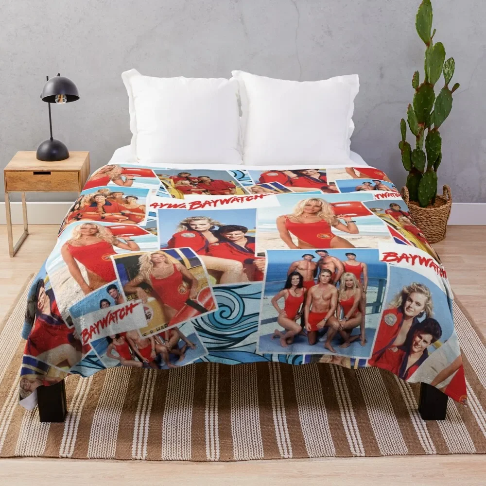 Baywatch the lifeguards of Malibu Throw Blanket Warm Comfortable Blanket Gift for Parents Friends