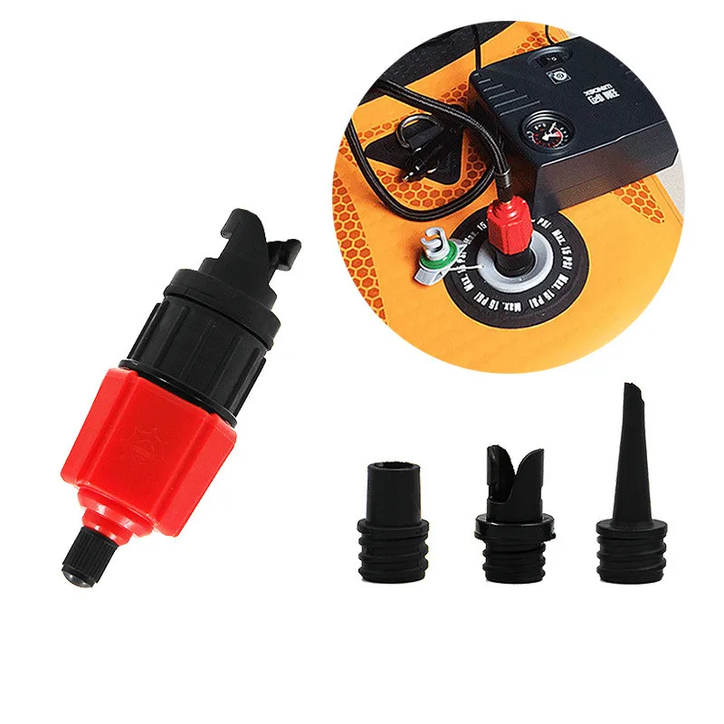 New Sup Air Compressor Air Valve Adapter Vehicle Air Pump Valve Adaptor For Inflatable Air Mattress Bed Boat Canoe Kayak