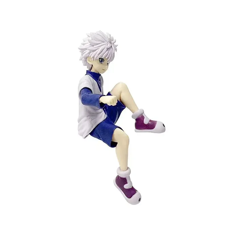 New Anime HUNTERxHUNTER Killua Zoldyck Sitting posture Action Figure PVC Model Statue Desk Decor Toys Doll Collection Gifts