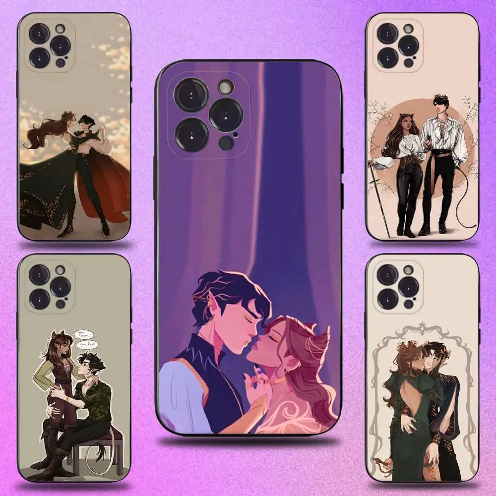 

Cruel Prince Jude And Cardan Phone Case For iPhone 16,15,14,13,12,11 Plus,Pro Max,XS,X,XR,SE,Mini,8,7,Soft Silicone Black Cover