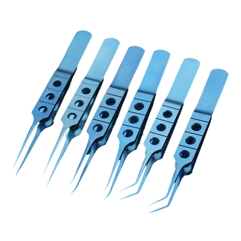 

DONG 1pc 11cm Micro Tweezers Eyelid Tweezers Toothed Toothless Platform Ophthalmic Instruments Makeup Tools/accessories