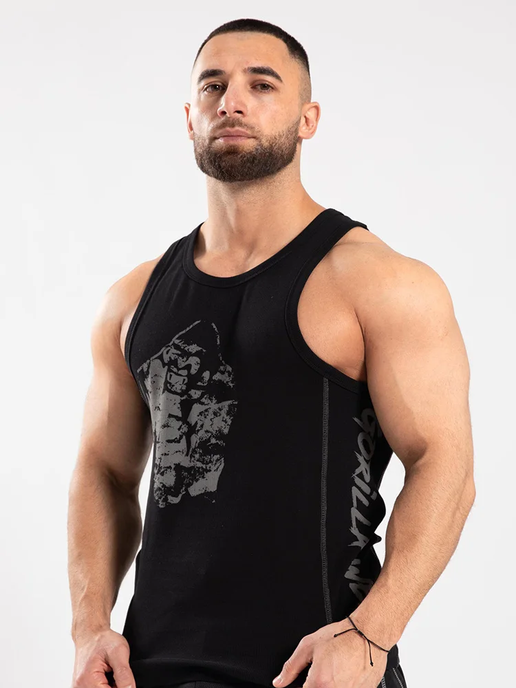 New Men's Summer Europe And The United States Style Relaxed Casual Fashion Vest Soaking Wet Gas Soft Skin Sports Fitness Vest