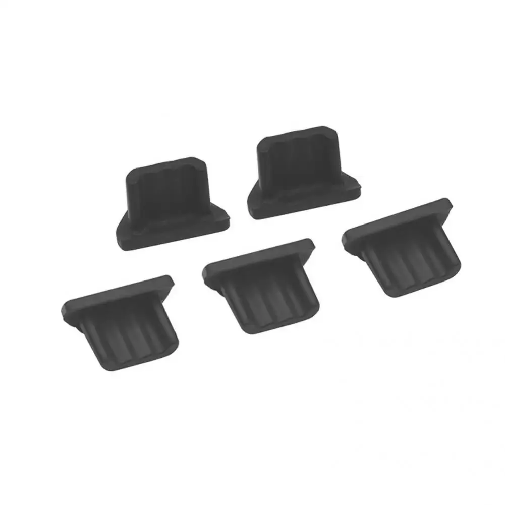 Mini Teléfono de silicona, 5 piezas, antipolvo, cargador micro-usb, enchufe antipolvo