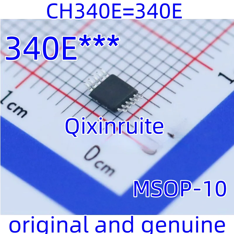 Qixinruite  Brand new original CH340E=340E * * MSOP-10 USB to serial chip integrated circuit IC