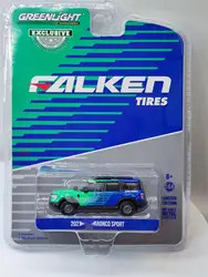 GreenLight-Ford Bronco Sport Falken Coleção Metal Die-Cast Simulação Modelo Carros, 1:64, Novo, 2021