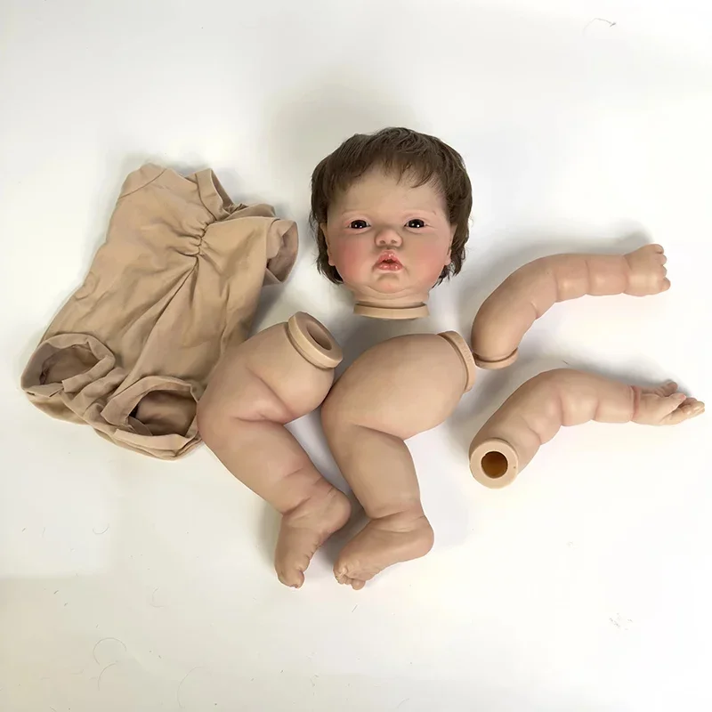 24inch Pickle Awake Reborn Baby Doll Size Kit Already Painted Lifelike Soft Touch Brown Short Hair DIY Doll Parts