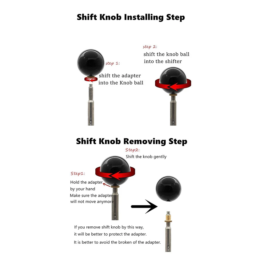 

Marble Style Round Ball Gear Shift Knob Acrylic Shifter Knobs Stick Shift Knobs with 3 Adapter for Manual Car Dark Greencar