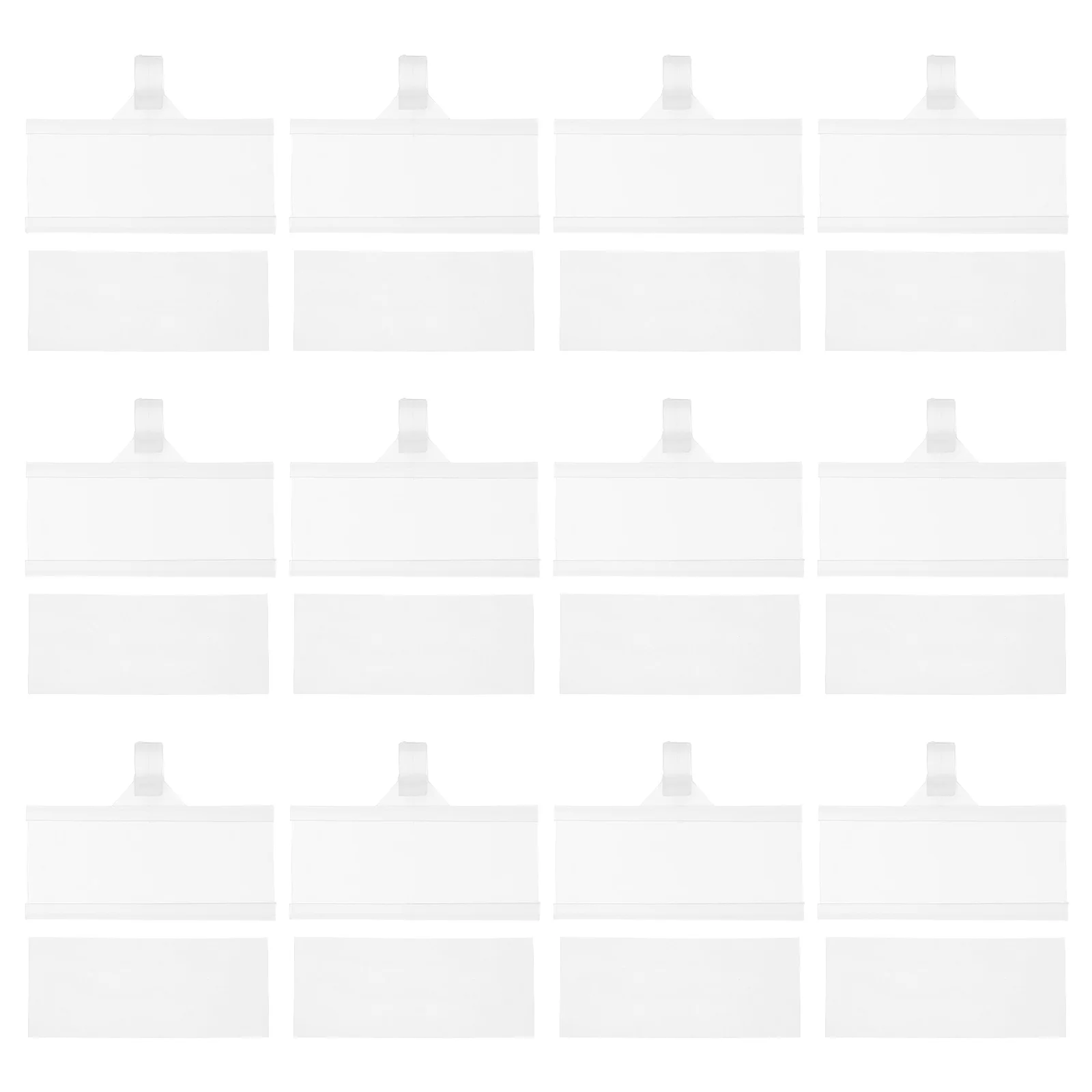 

50 Pcs Accessories Price Tag Holder Shopping Shelf Organization Abs Bins Clear Labels for Organizing