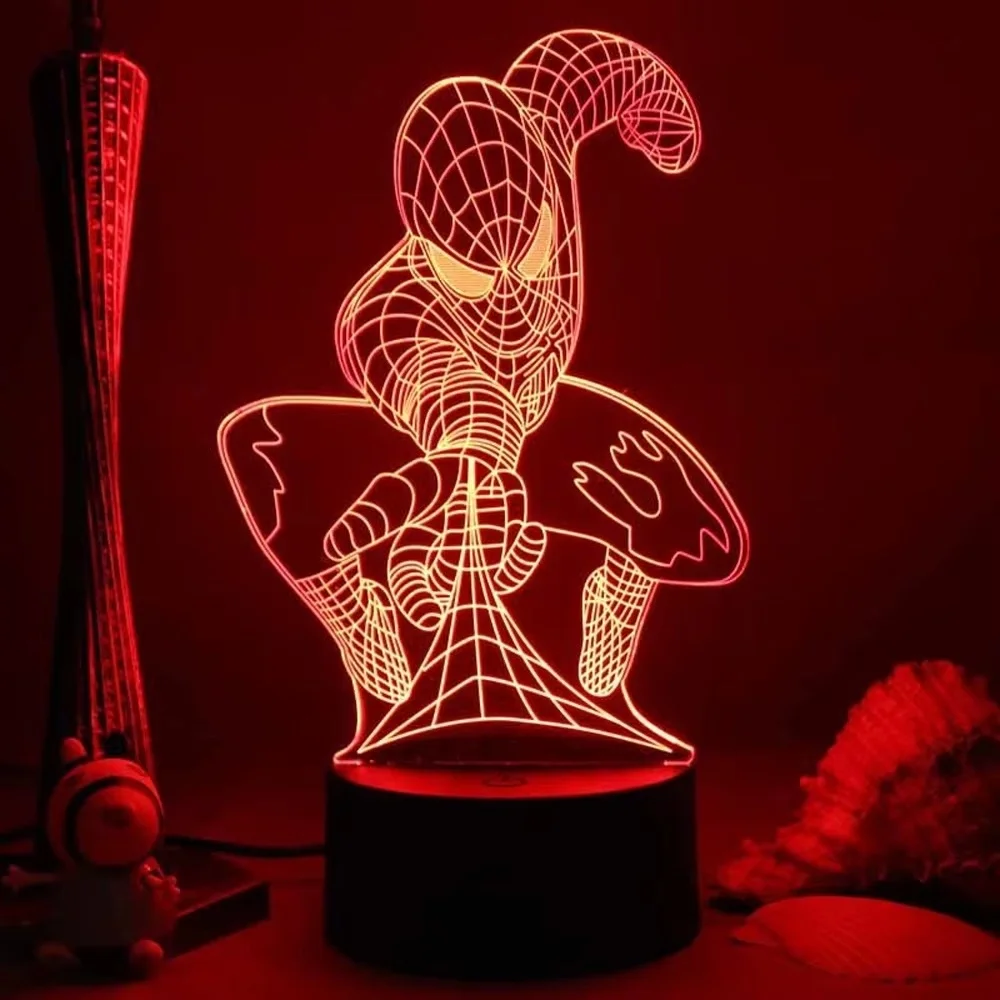 

Disney Spider-ManVS Venom 7/16 Colors Touch Control LED 3D Night Lamp Touch Table Lamp Bedside Lamp Ornaments Toys Gifts