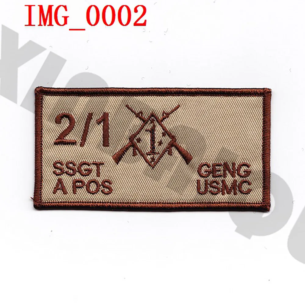 Embroidery Patch Marines USMC I MEF Custom Name Tapes Text Brand Morale Tactics Military