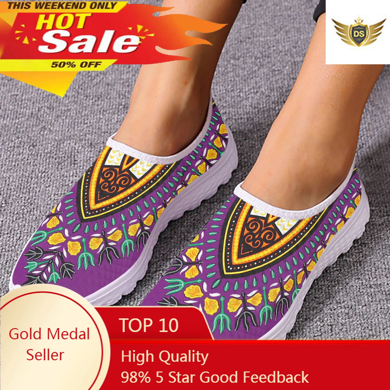 

African Pattern Women Sneakers Flats Comfortable Slip On Vulcanized Shoes AF Mesh Water Shoes Women Zapatos Mujer