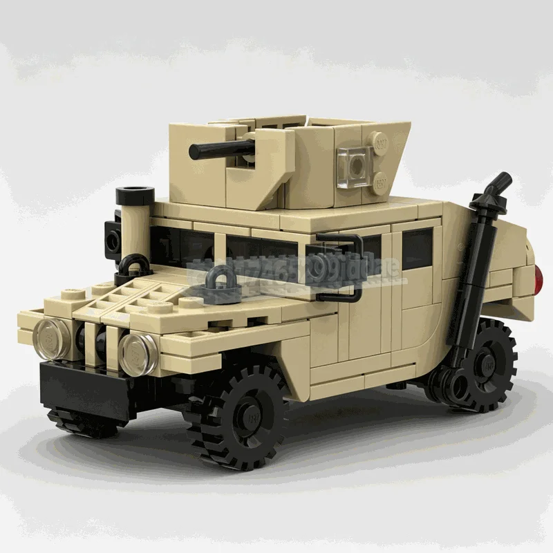 NEW 219PCS Desert Utility Vehicle Building Blocks Off Road Transport Model Rotating Roof Module DIY Assembly Toy Creative Gift