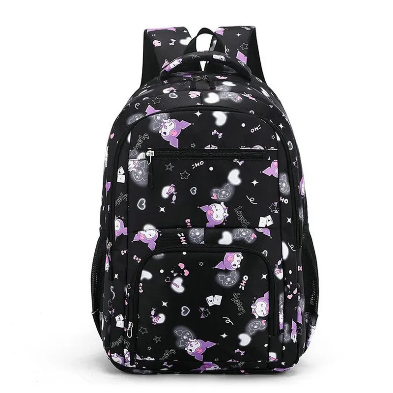 Kuromi mochila de grande capacidade para crianças, mochila fofa, presente para meninas, escola primária, júnior e ensino médio