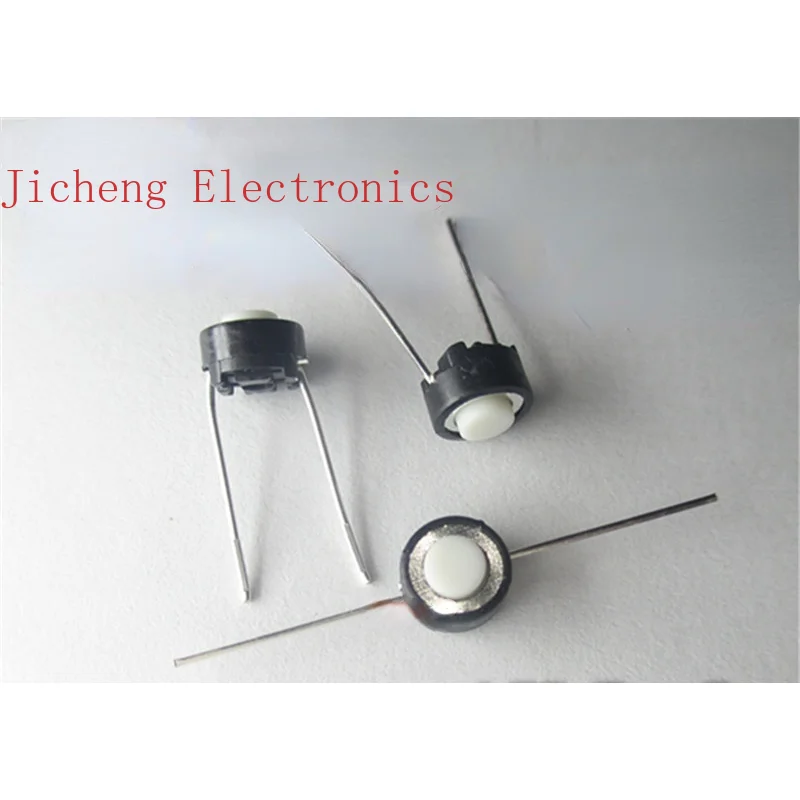 10PCS Gently Touch The Switch 6*6* 4.3mm In-line 2-pin Button, Inching White Circle