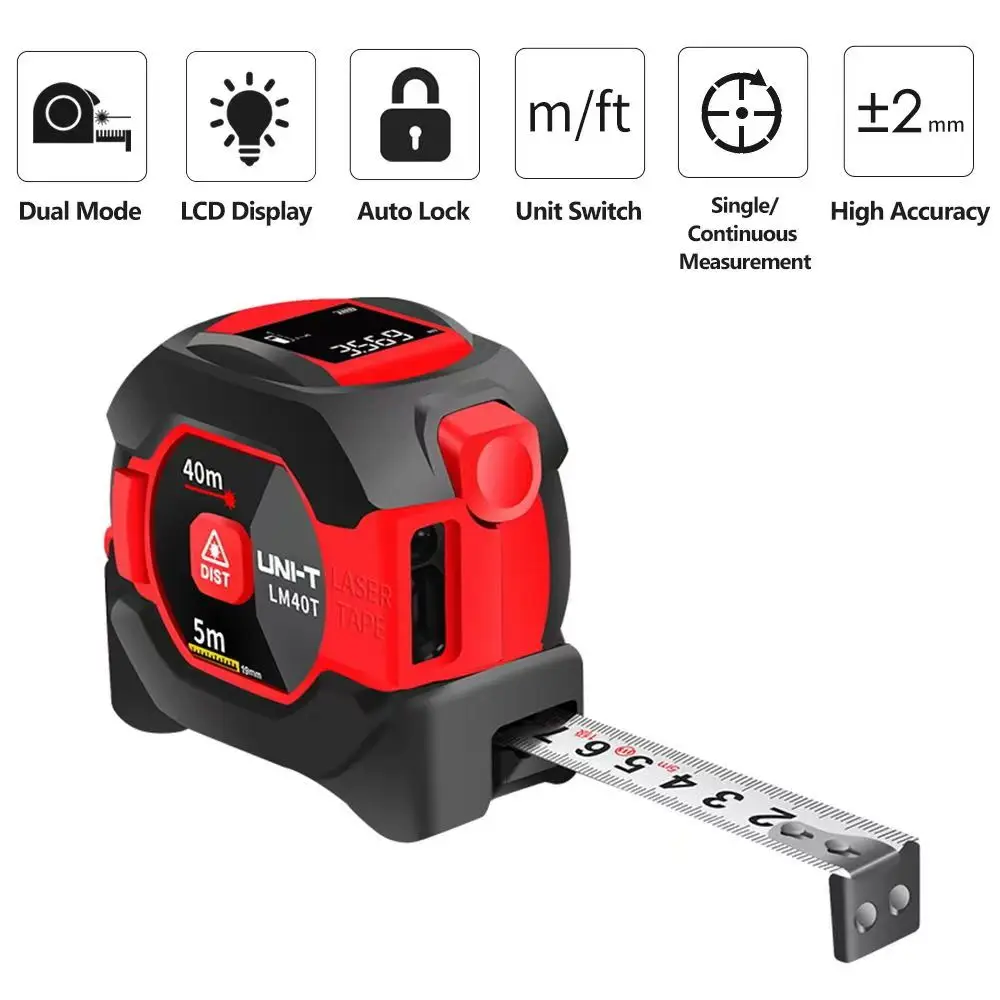 Laser Tape Measure Distance Meter Stainless Digital Retractable Roll Cord Rangefinder Woodworking Laser Measuring Tool