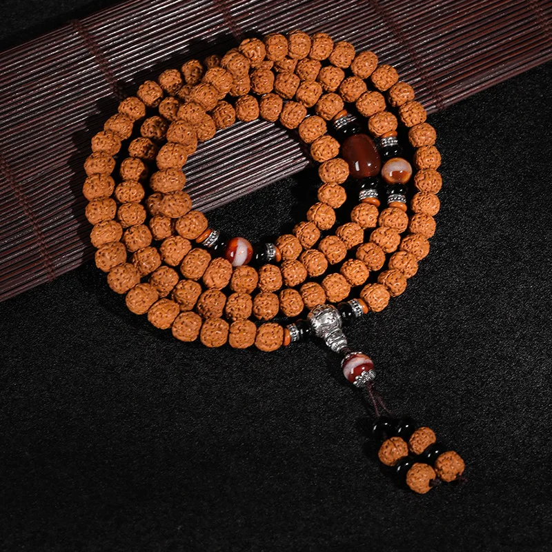 Little King Kong Pipal Tree Seeds Bracelet108Hand-Held Men and Women Crafts Buddha Beads Bracelet Rosary Necklace Factory Wholes