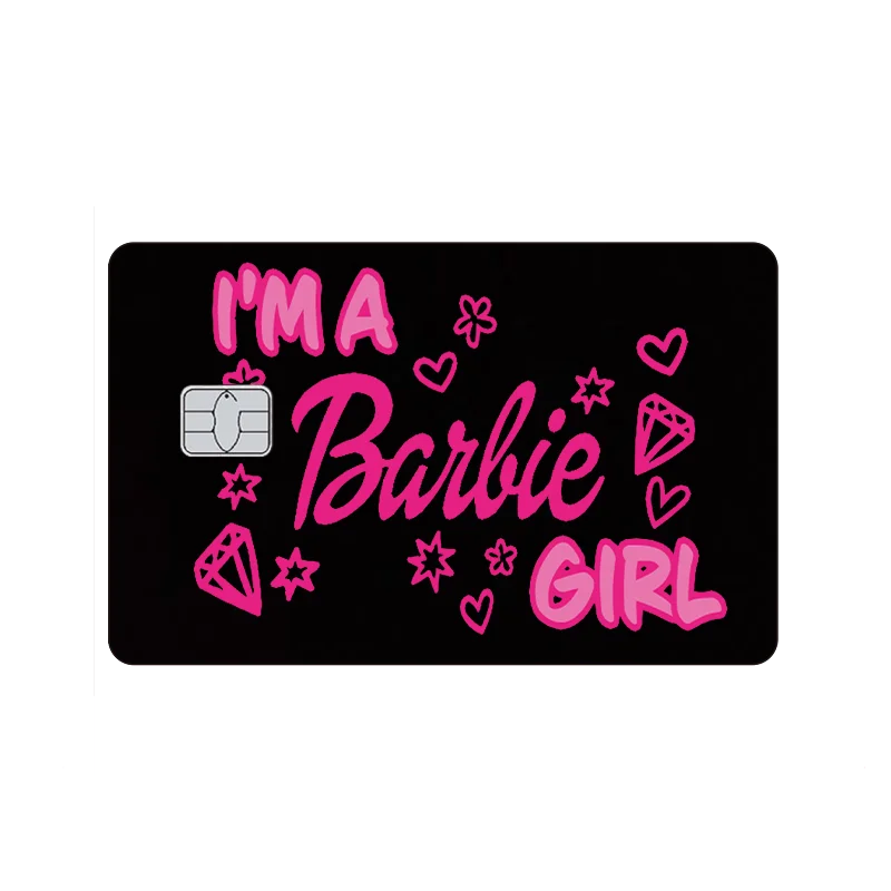 New Barbie Debit Credit Card Skin Film Cover for Transportation Keys Rice Bus Cards Diy PVC Ultra-thin Personalized Stickers Toy