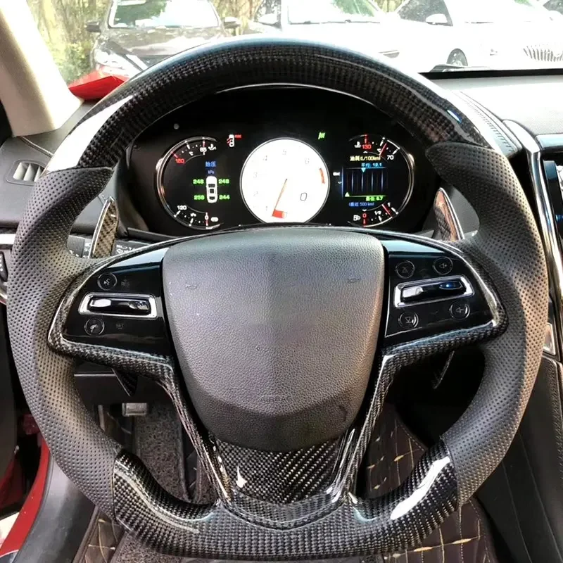 For Cadillac 2013 2014 2015 2016 2017 2018 ATS CTS XTS Steering Wheel Carbon Fiber Customized