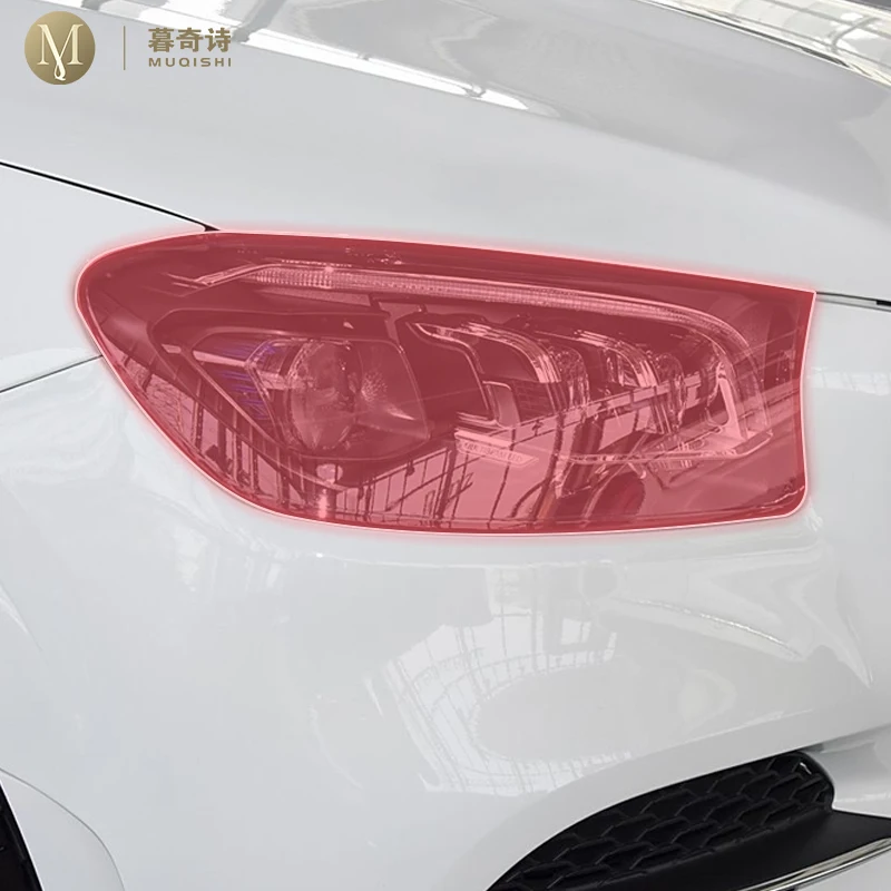 

For Mercedes-Benz GLS X166 2018 19 2020 pre cut car exterior headlight scratch resistant TPU protective film transparent