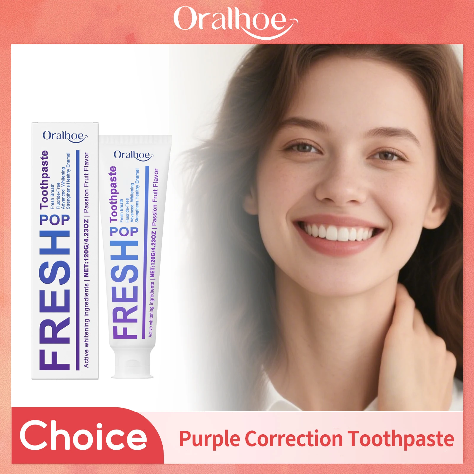 

Purple Toothpaste Deep Cleaning Remove Plaque Stains Dental Brighten Reduce Yellowing Fade Pigmentation Teeth Whitening Product