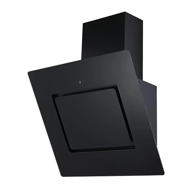 

70cm Wall Mount Range Hood Touch Control Full Black Side Rangehood Cooker Hood