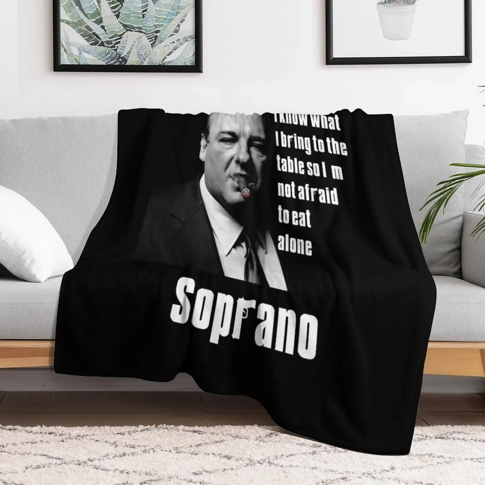 Tony Soprano cigar Quote Throw Blanket Anti Shedding Soft Fuzzy Blanket for Home