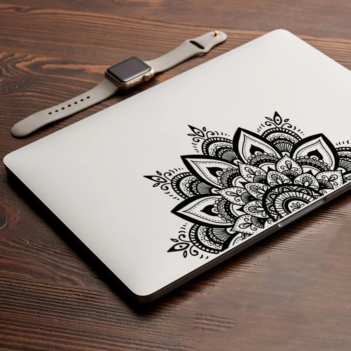 

Mandala Flower Laptop Skin Protection Sticker, Removable Self-Adhesive PVC Computer Film, Anti-fouling, Anti-oil, Scratch