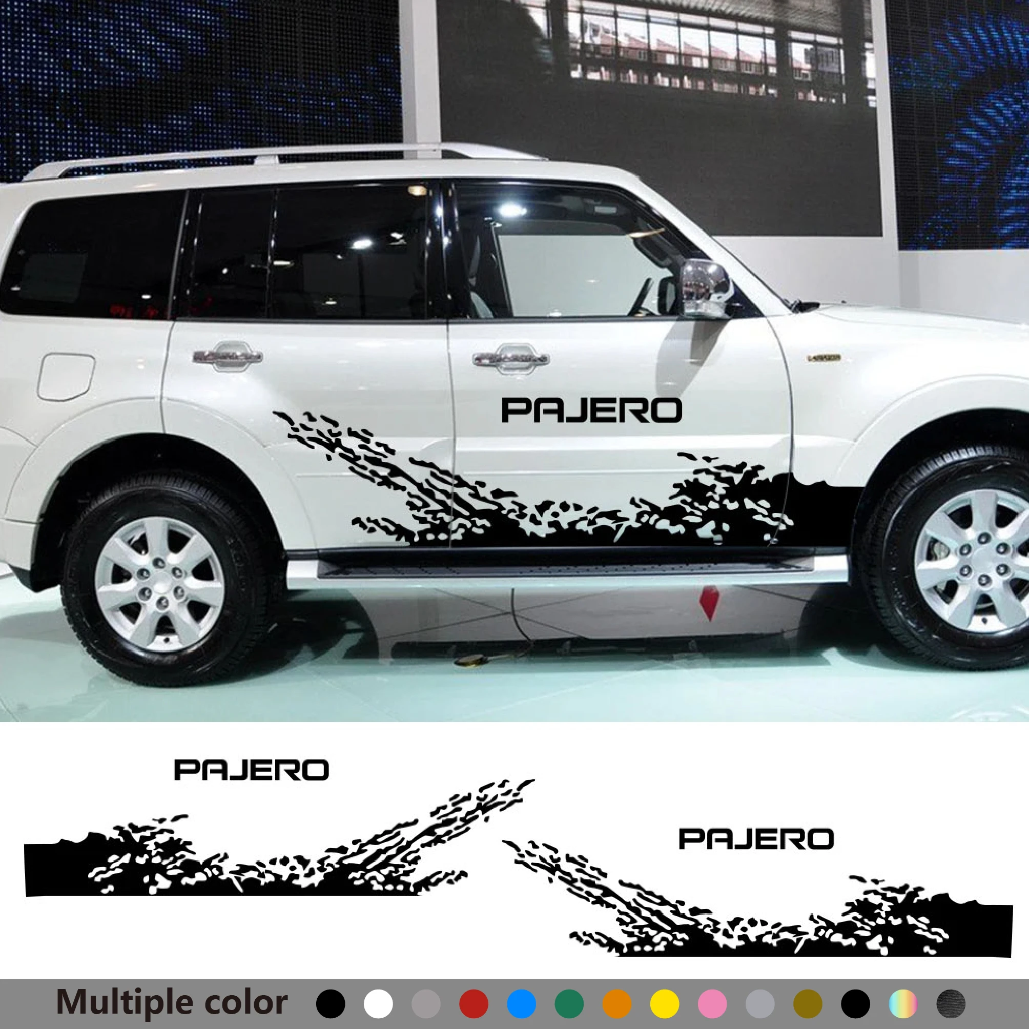 

Car Side Stickers For Mitsubishi Pajero 1-4 MK2 TR4 V20 V33 V60 V73 V75 V98 4x4 Splashes Graphics Vinyl Decals Auto Accessories