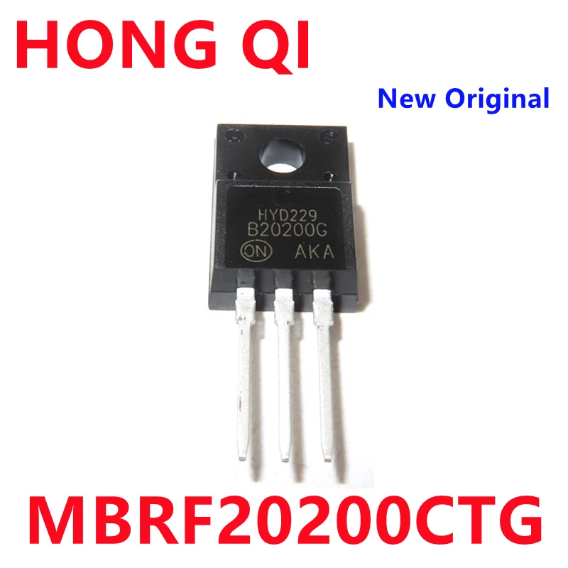 10PCS New Original MBRF20200CTG MBRF20200CT MBRF20200 20200CTG B20200G 20A/200V TO-220F Schottky diode