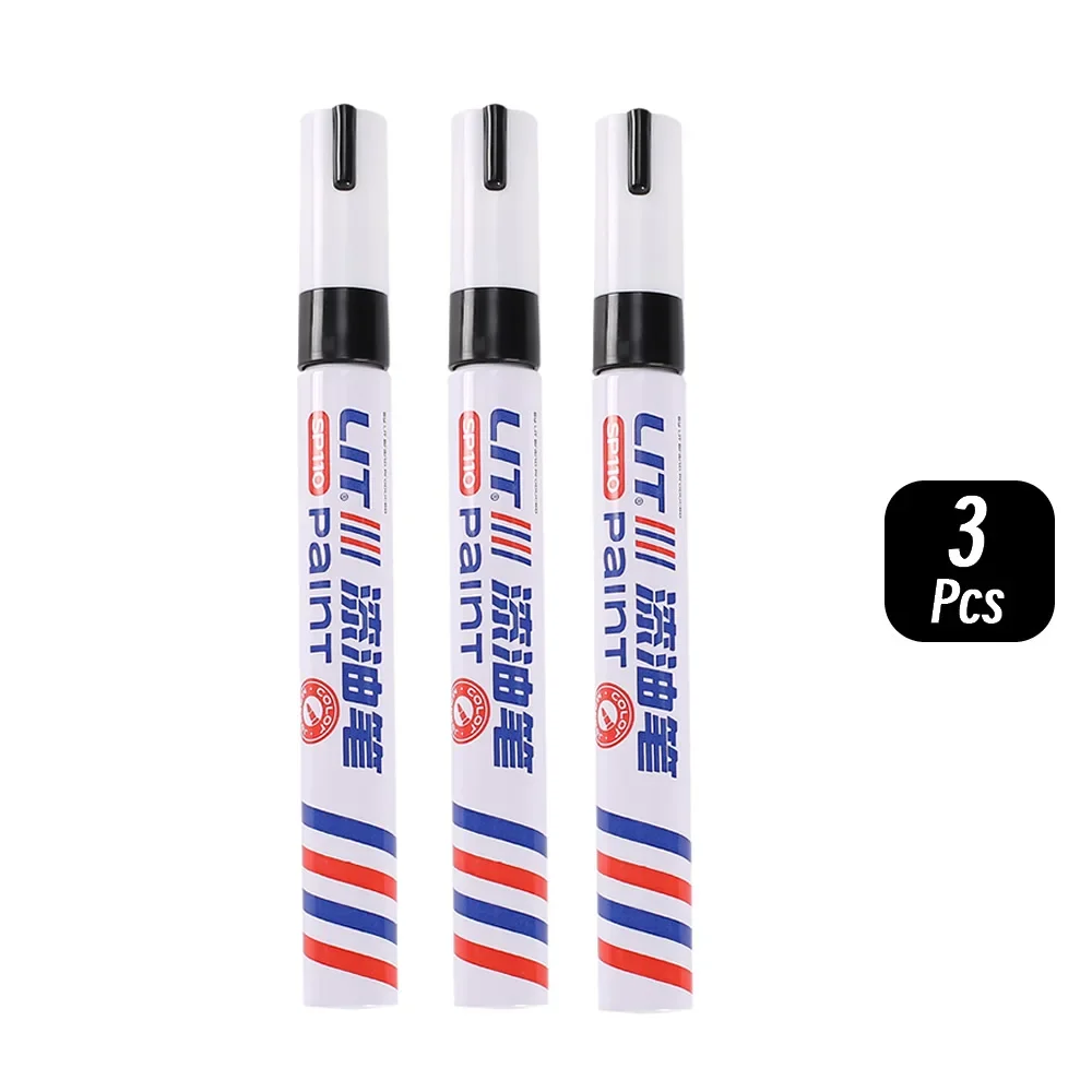 3mm 10 p Kleurrijke 8 Kleuren Permanente Verf Marker Waterdichte Witte Markers band loopvlak rubber stof Verf metalen Verf Marker Pennen