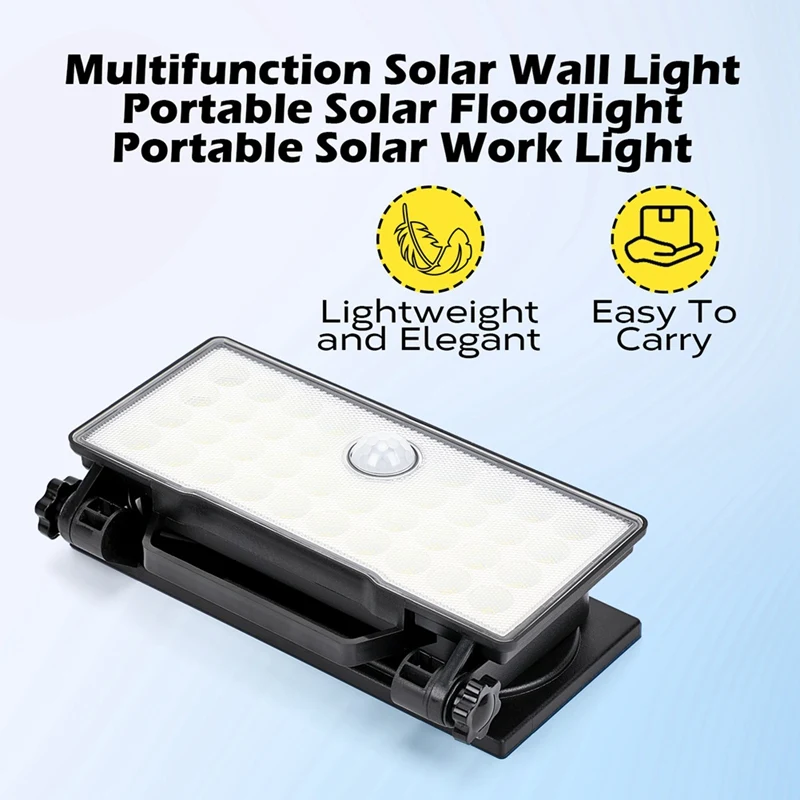 Luz solar portátil ao ar livre, luz solar, luz de acampamento, luz de trabalho, IP65 impermeável, 1000 lumen