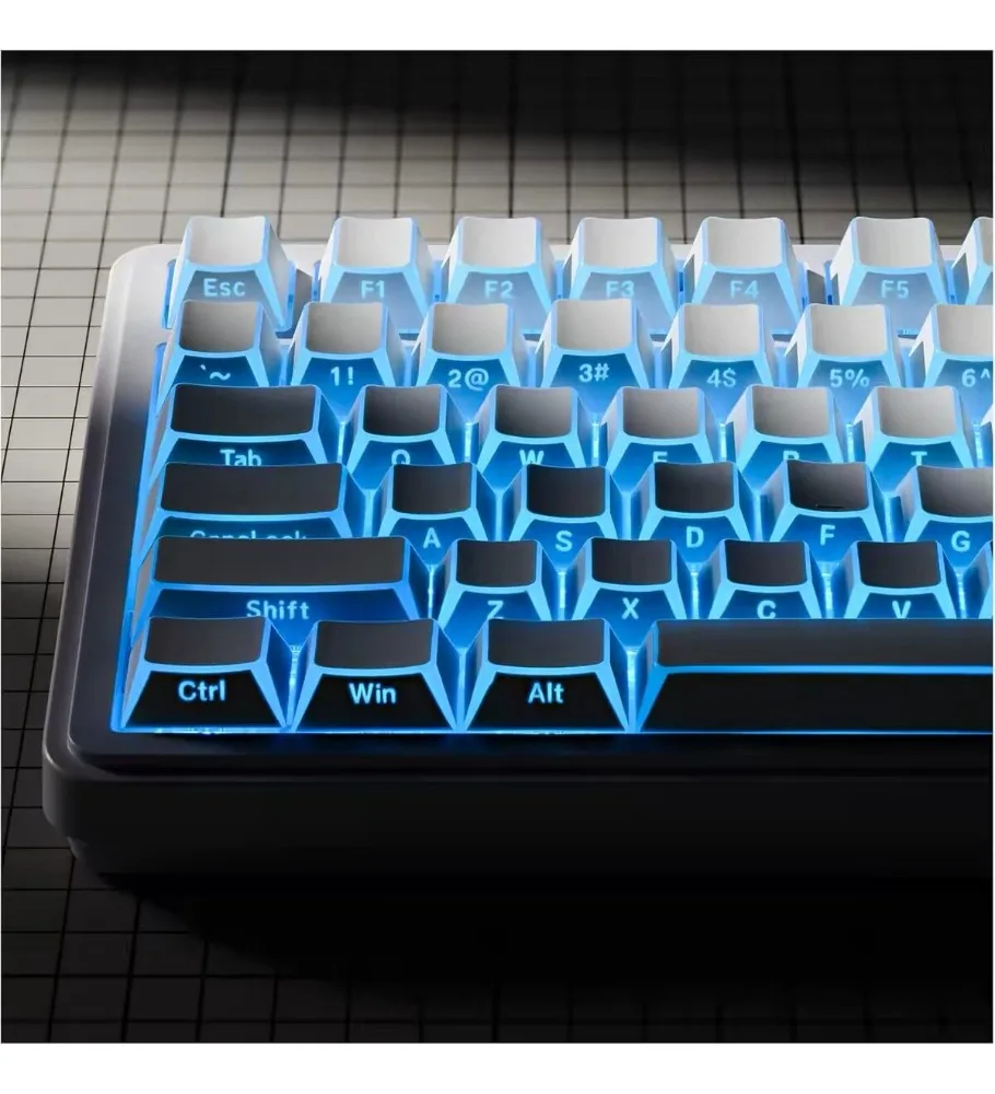Refraction 4.0 keycap side engraved PBT original height angular light transmission 97 keys custom mechanical axis magnetic axis